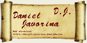 Daniel Javorina vizit kartica
